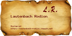 Lautenbach Rodion névjegykártya